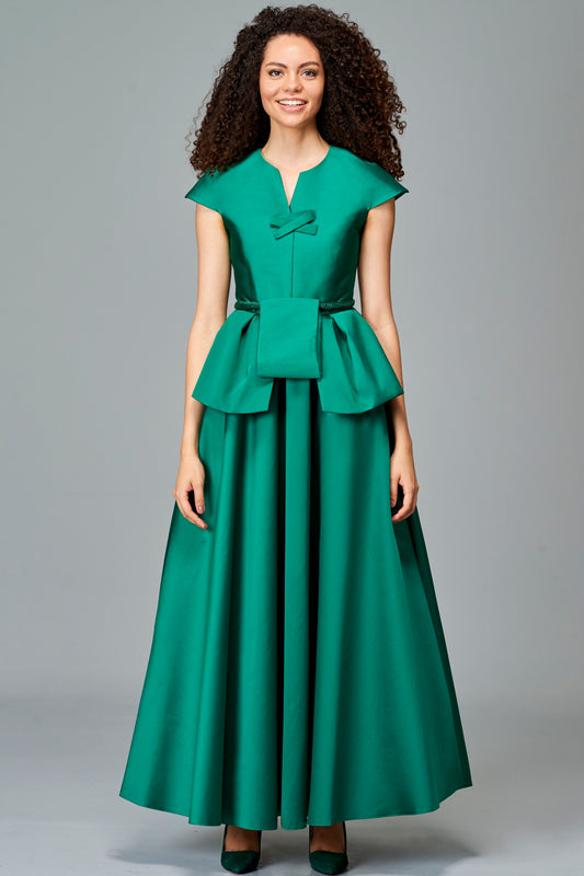 Structured Taffeta Midi Dress