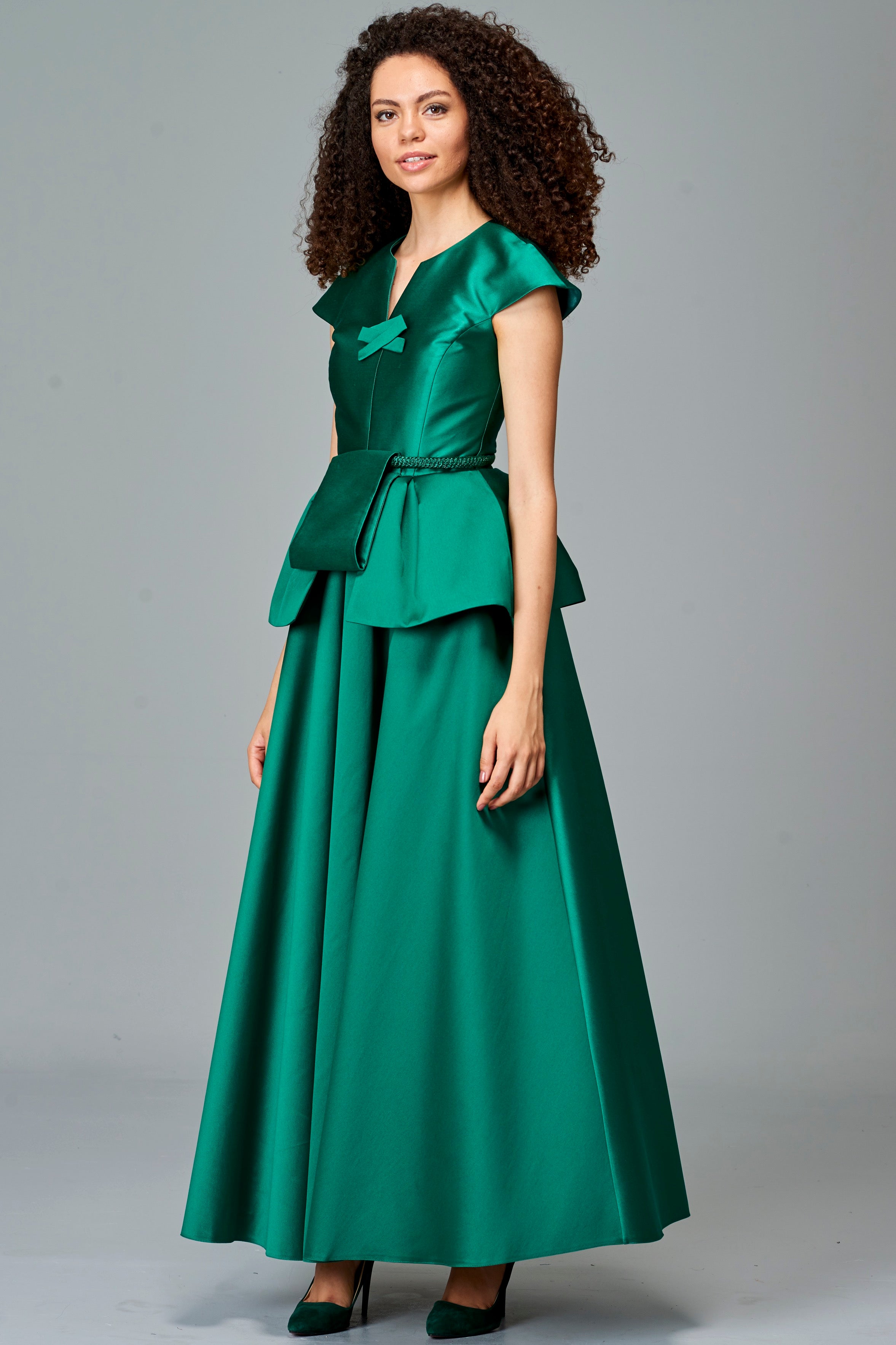 Structured Taffeta Midi Dress