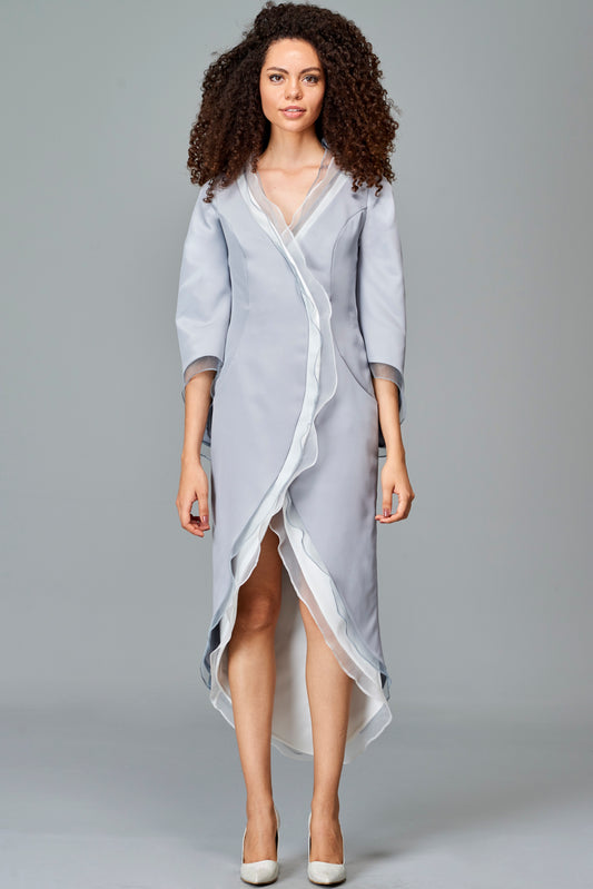 Organza Layered High-Low Dress