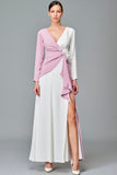 Two Toned Viscose Long Dress