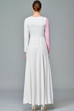 Two Toned Viscose Long Dress