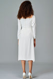 Button Up Slit Detailed Viscose Short Dress