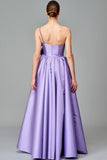 Two Toned Banded Taffeta Gown