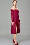 Button Up Slit Detailed Viscose Short Dress