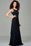 Open Back Viscose Long Dress with Bow Detail