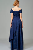 Draped Fil Coupe Faille Gown