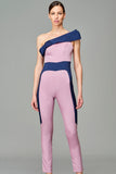 Two Toned Structured Jumpsuit