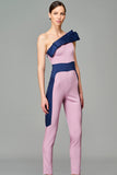 Two Toned Structured Jumpsuit