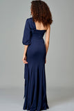 Draped Neckline Detailed Dress