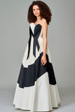 Two Toned Taffeta Long Dress