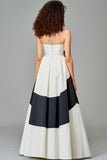 Two Toned Taffeta Long Dress