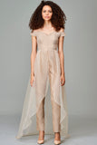 Jumpsuit with Organza Overskirt
