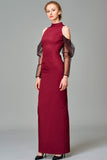 Organza Drape Sleeve Long Dress