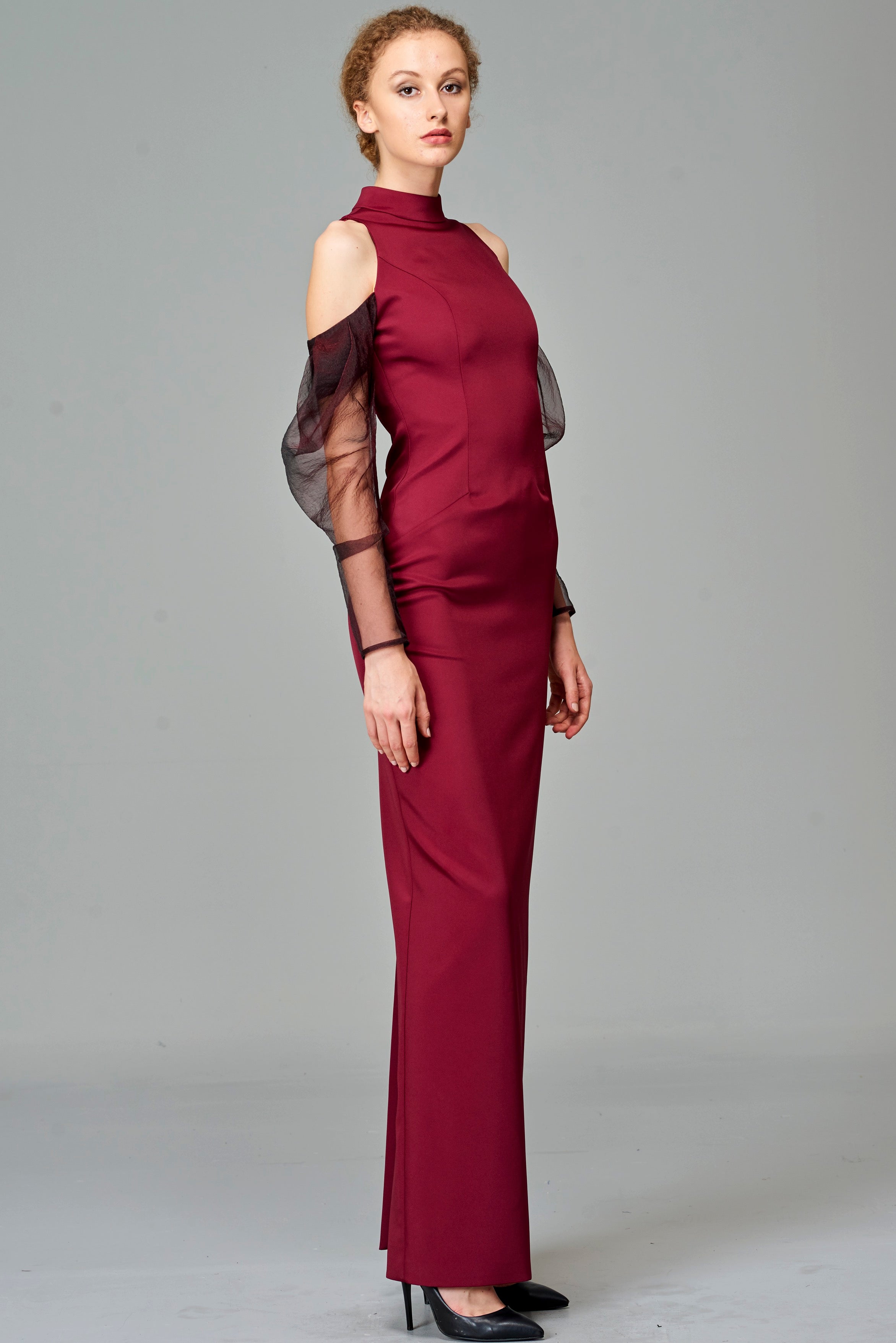 drape sleeve maxi dress Drape Back Maxi XS