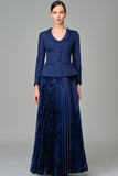 Pleated Fil Coupe and Faille Gown