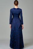 Pleated Fil Coupe and Faille Gown