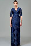 Taffeta and Fil Coupe Patchwork Long Dress