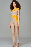 Two Toned Structured Jumpsuit