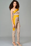 Two Toned Structured Jumpsuit
