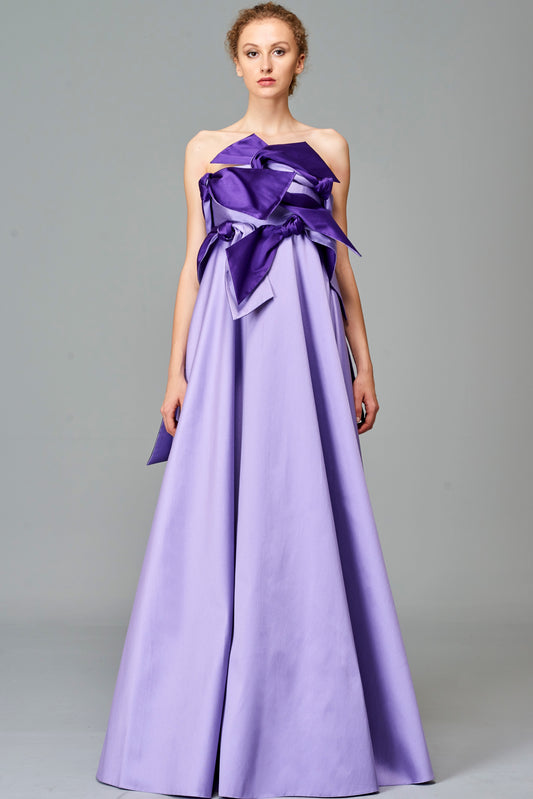 Knot Detailed Two-Toned Gown