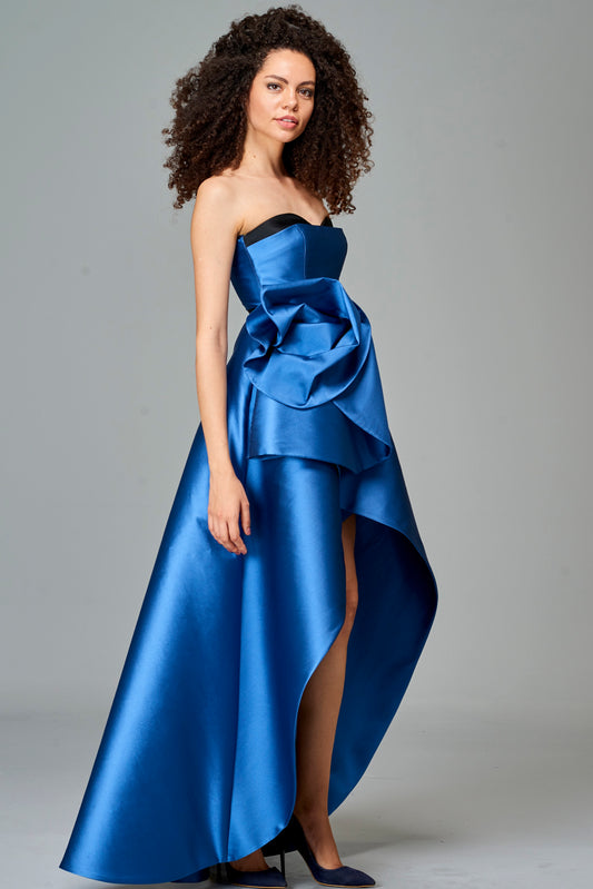 Structured High Low Taffeta Dress