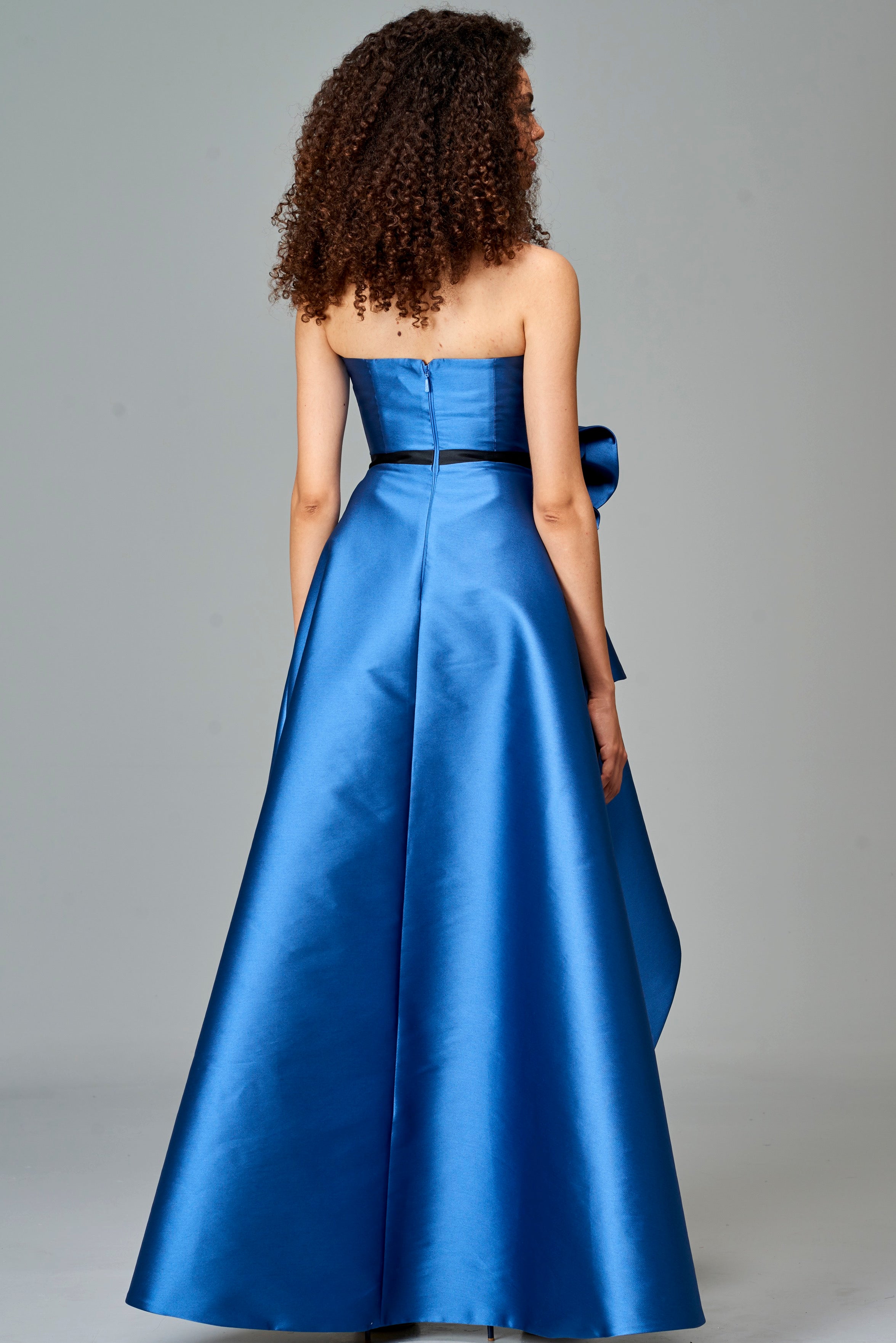 blue taffeta dress Structured High Low Taffeta Dress Mint