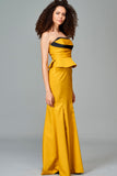 Structured Two Toned Long Dress