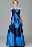 Two Toned Taffeta Long Dress