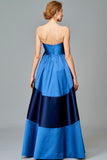 Two Toned Taffeta Long Dress