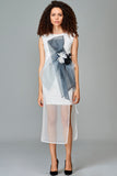 Organza Color Block Detailed Faille Short Dress
