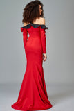 Ruffled Off-The-Shoulder Long Dress
