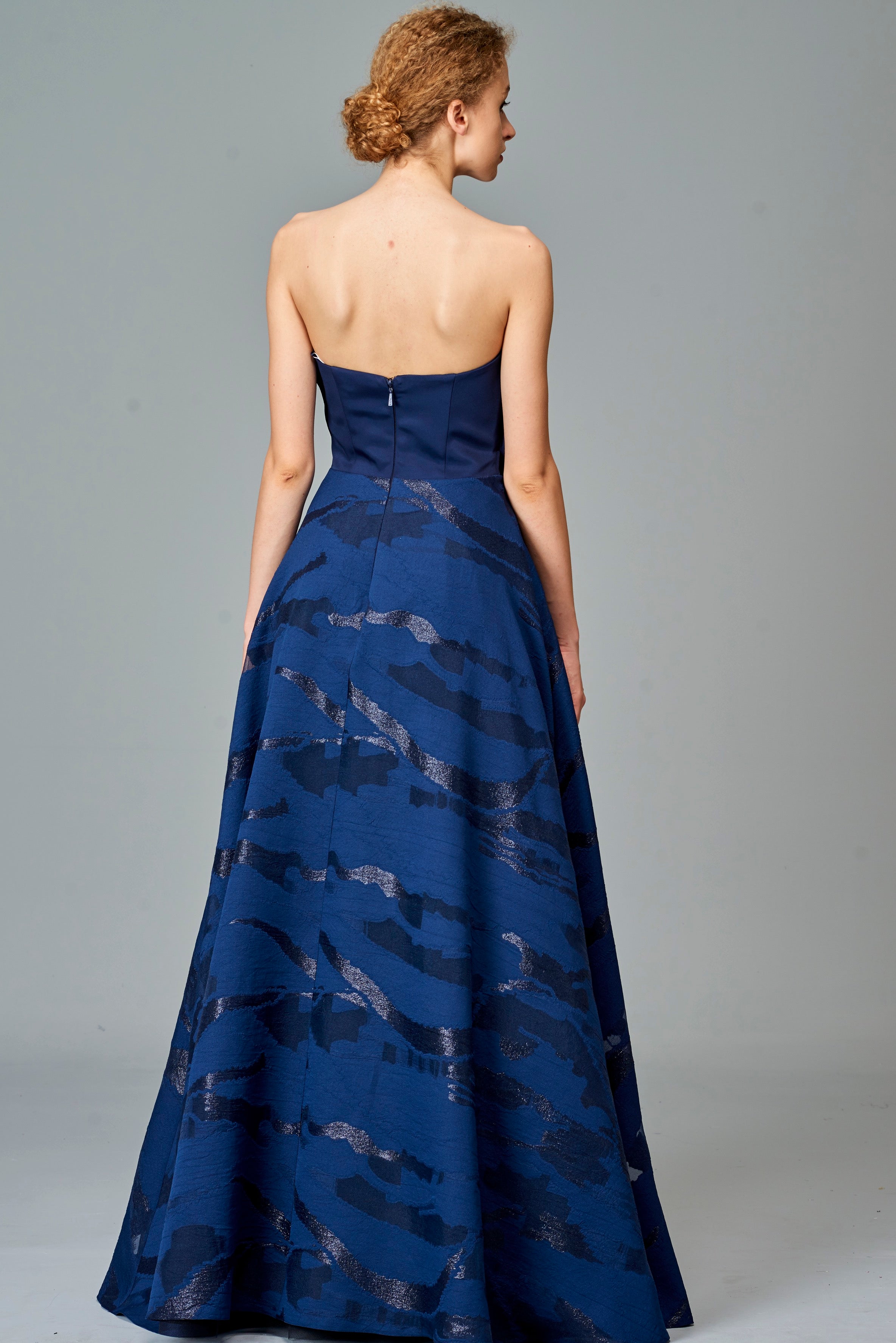 Structured Faille and Fil Coupe Gown – John Paul Ataker