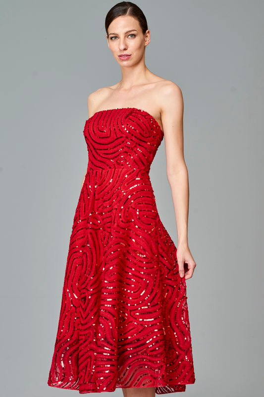 Strapless Midi Dress