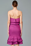 Layered Strapless Short Dress
