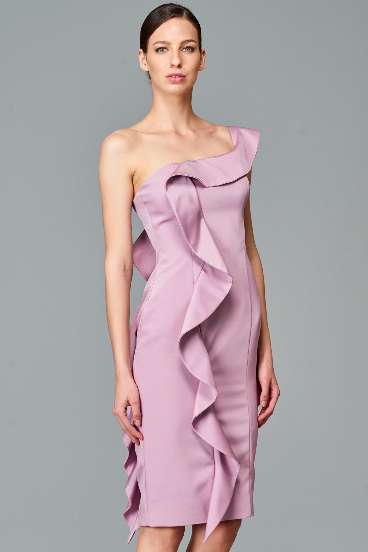 Side Ruffled Detail Short Dress