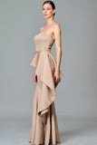 Structured Strapless Long Dress