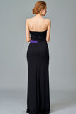 Two Toned Stretch Knit Jacquard Long Dress