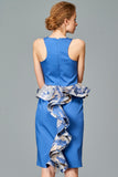Fil Coupe Ruffled Faille Short Dress