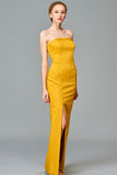 Fitted Strapless Long Dress