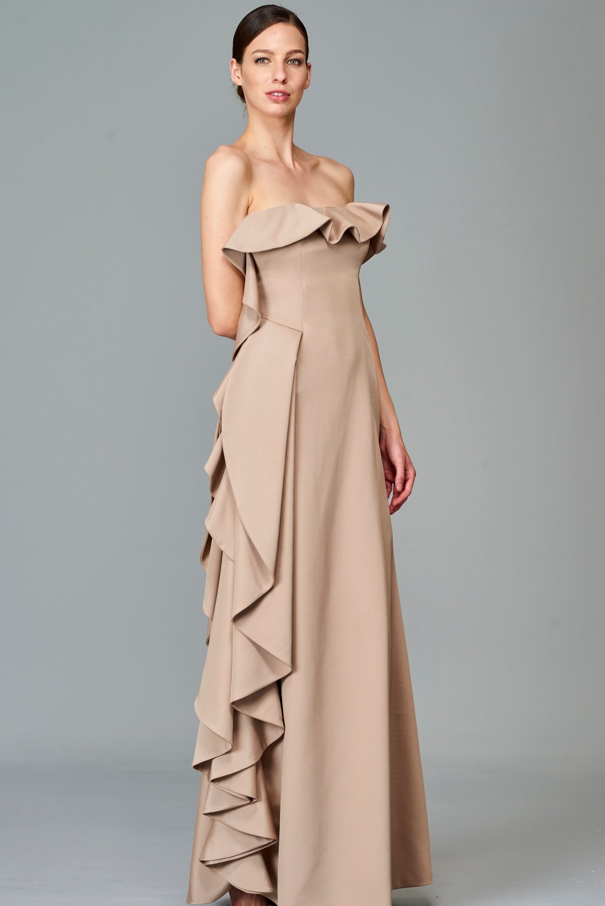 Ruffled Strapless Dress