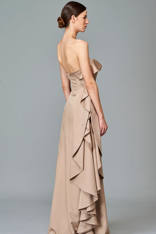 Ruffled Strapless Dress