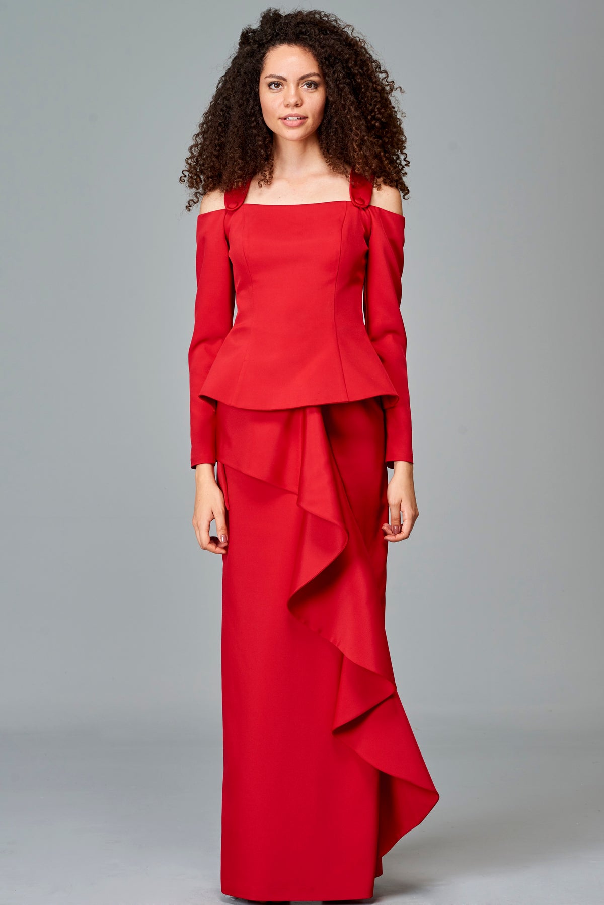 structured off the shoulder dress Structured Off-The-Shoulder Dress – John Paul Ataker