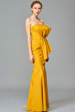 Structured Strapless Long Dress