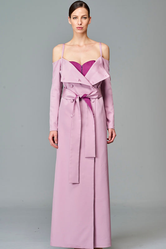 Double-Breasted Long Dress