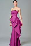 Structured Strapless Long Dress