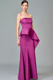 Structured Strapless Long Dress