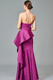 Structured Strapless Long Dress