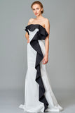Ruffled Strapless Long Dress