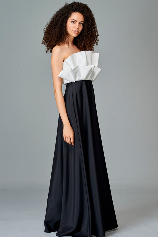 Ruffled Long Gown