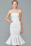 Strapless Ruffled Short Dress